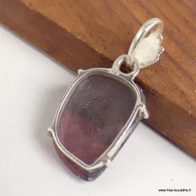 Pendentif Saphir africain mixte facetté asymétrique - Pendentifs pierres naturelles