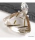 Pendentif Epidote véritable sur Quartz facetté argent 925