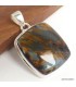 Pendentif Pietersite véritable gris fauve monté en Argent 925