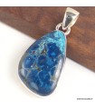 Pendentif Shattuckite authentique d’Arizona forme libre Argent 925