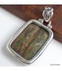 Pendentif Opale verte Impériale argent 925, Véritable pierre naturelle
