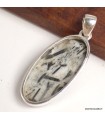 Pendentif Hornblende Authentique – Argent 925 certifié