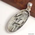 Pendentif Hornblende oval allongé - Pendentifs pierres naturelles