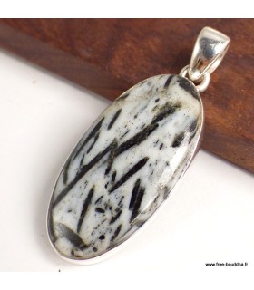 Pendentif Hornblende Authentique – Argent 925 certifié