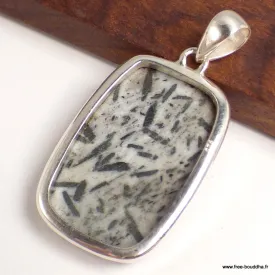 Pendentif Hornblende rectangulaire - Pendentifs pierres naturelles