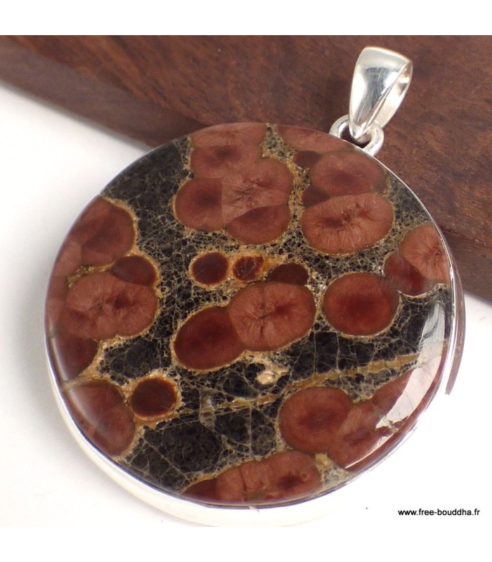 Pendentif Obsidienne Peanut Véritable – Bijou argent 925 poinçonné