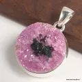 Pendentif Oxyde de Cobalt rond - Pendentifs pierres naturelles