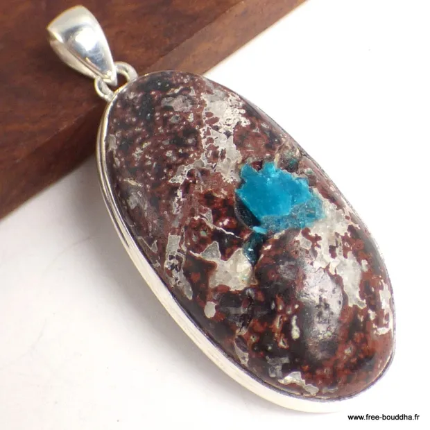 Gros Pendentif en Cristal de Cavansite - Pendentifs pierres naturelles