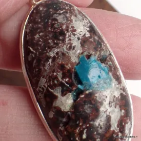 Gros Pendentif en Cristal de Cavansite - Pendentifs pierres naturelles