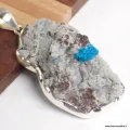 Très gros pendentif Cavansite sur roche-mère - Pendentifs pierres naturelles