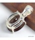 Pendentif Quartz fumé serti griffes argent 925 véritable certifié