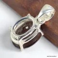 Bijou Quartz fumé pendentif serti griffes - Bijoux en Quartz Fumé