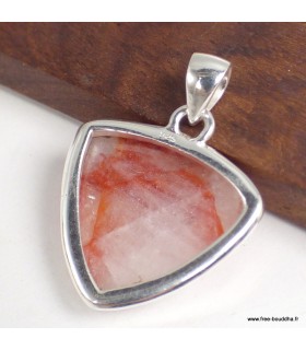Pendentif en Quartz Hématoïde véritable – Argent 925 poinçonné