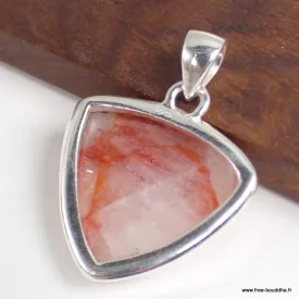 Pendentif Quartz Hématoïde triangulaire - Pendentifs pierres naturelles