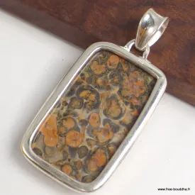 Pendentif Jaspe Léopard rectangulaire - Pendentifs pierres naturelles