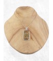 Pendentif Jaspe Léopard rectangulaire – Argent 925 certifié