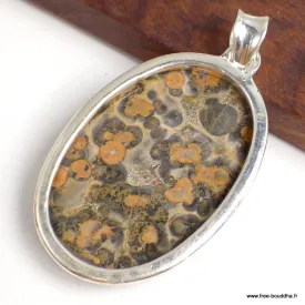 Pendentif Jaspe Léopard oval - Pendentifs pierres naturelles