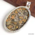 Pendentif Jaspe Léopard oval - Pendentifs pierres naturelles