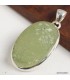 Pendentif Préhnite brute ovale – Argent 925 certifié