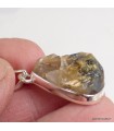 Pendentif Quartz Rutile doré brut – Argent 925 authentique
