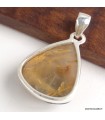 Pendentif Quartz Rutile doré brut – Argent 925 authentique