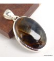 Pendentif Pietersite ovale qualité AAA argent 925 authentique
