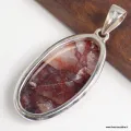 Pendentif Quartz Hématoïde oval - Pendentifs pierres naturelles