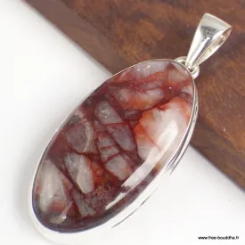 Pendentif Quartz Hématoïde oval - Pendentifs pierres naturelles