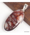 Pendentif en Quartz Hématoïde véritable – Argent 925 poinçonné