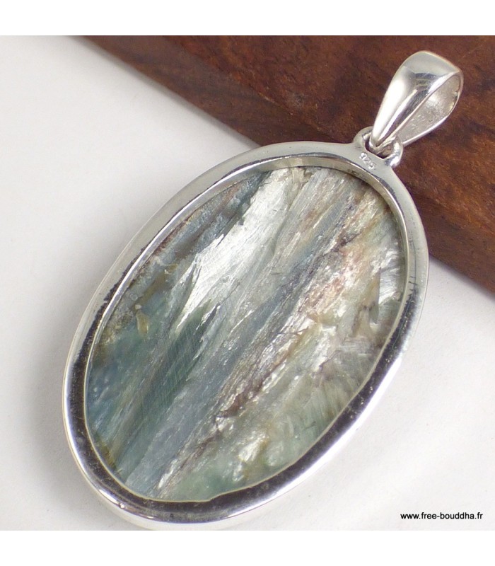 Gros Pendentif Cyanite Mermaid Sirène Argent 925