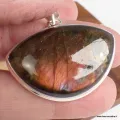 Gros pendentif Labradorite violette semi-rond - Pendentifs pierres naturelles