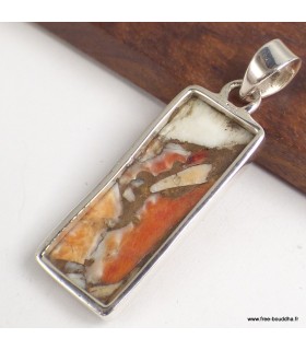 Pendentif Huître épineuse rectangulaire – Argent 925 certifié