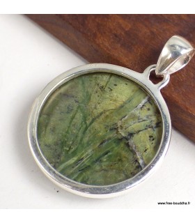 Pendentif Opale Impériale ronde pierre naturelle véritable
