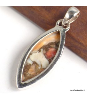 Pendentif Huître épineuse artisanale – Argent 925 certifié