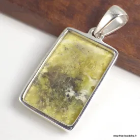 Pendentif Lezardite Serpentine pierre naturelle - Bijoux en Lézardite Serpentine