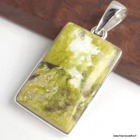 Pendentif Lezardite Serpentine pierre naturelle - Bijoux en Lézardite Serpentine