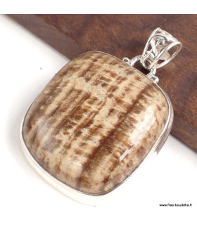 Pendentif Aragonite Candy carré – Argent 925