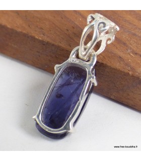 Pendentif Iolite véritable facettée – Argent 925