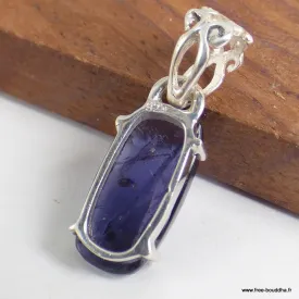 Pendentif Iolite véritable facettée - Bijoux en Iolites ou Cordiérite