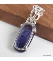 Pendentif Iolite véritable facettée – Argent 925