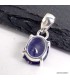 Pendentif Iolite véritable ovale – Argent 925 certifié