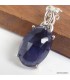 Pendentif Iolite rare facettée ovale – Argent 925