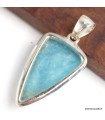 Pendentif Smithsonite triangulaire, argent 925 bijou énergétique