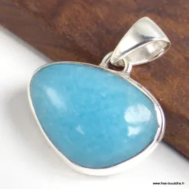 Pendentif Smithsonite bleue asymétrique - Bijoux en Smithsonite