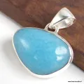 Pendentif Smithsonite bleue asymétrique - Bijoux en Smithsonite