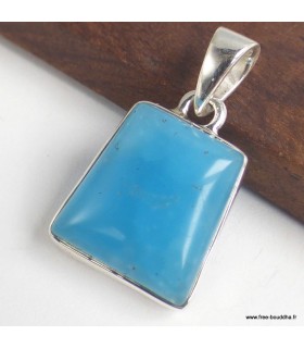 Pendentif Smithsonite trapèze, argent 925 bijou énergétique