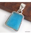 Pendentif Smithsonite trapèze, argent 925 bijou énergétique