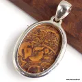 Pendentif Marium Jaspe Coquina oval - Bijoux en Marium Jaspe Coquina