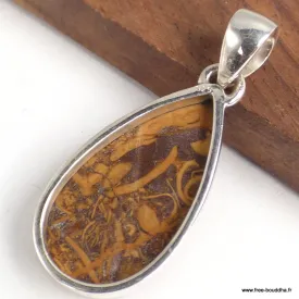 Pendentif goutte en Marium Jaspe Coquina - Bijoux en Marium Jaspe Coquina
