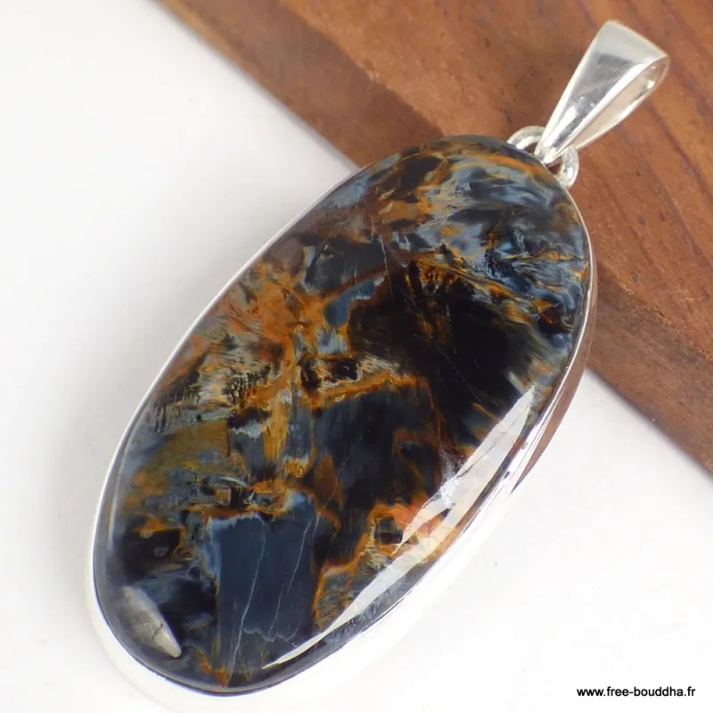 Pendentif Pietersite qualité AAA - Argent 925 - Bijoux en Pietersite